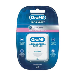 oral-b cool mint dental floss package, closeup of oral-b floss texture, oral-b floss in use between teeth Oral-B Pro-Expert Clinic Line Cool Mint Flavor Dental Floss - 25 m Oral-B Cool Mint Dental Floss - 25 m oral-b, dental-floss, cool-mint, sensitive-gums, hygiene, oral-care, plaque-removal, flossing, ai-generated, fresh-breath