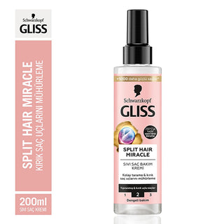 Gliss Split Hair Miracle Hair Repair Serum - 200ml, Nourishes & Repairs Damaged Hair with Ionic Complex & Grape Seed Oil Gliss Split Hair Miracle Serum - Repairs & Nourishes Damaged Hair hair repair serum, split end treatment, hair nourishment product, Ionic Complex hair care, Grape Seed Oil hair benefits, hair care, damaged hair repair, hair treatment, hair serum, hair nourishment, Gliss, hair products