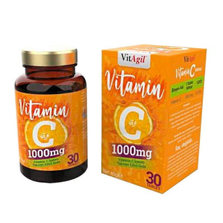 VitAgil Vitamin C Supplement 1000 mg - Immune Support & Energy Boost for Adults, 30 Tablets VitAgil Vitamin C 1000 mg - Immune Boost & Energy Support Vitamin C Supplement, Immune Support, Energy Boost, Dietary Supplement, Adult Health, Fatigue Reduction, Antioxidant, Health and Wellness, VitAgil, Vitamin C Tablets, Monthly Supply, Health Supplement, Immune Function, Natural Energy, Wellness Products