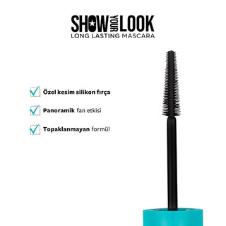 Show by Pastel 24H Long Lasting Volume Mascara, Close-up of Show Your Look Mascara brush, Mascara packaging from Secret Garden collection Show by Pastel 24H Long Lasting Volume Mascara - Extra Volume and Long-Lasting Effect for Makeup Users | 0.3 fl. oz. Show by Pastel 24H Long Lasting Volume Mascara mascara, makeup, cruelty-free, vegan, long-lasting, water-resistant, plant-extracts, volumizing, beauty, ai-generated