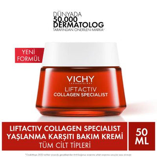 Vichy LiftActiv Collagen Specialist: Anti-Aging Face Cream - Reduce Wrinkles, Boost Skin Elasticity with Hyaluronic Acid & Vichy Thermal Water Vichy LiftActiv: Anti-Aging Cream - Reduce Wrinkles & Boost Elasticity Anti-aging cream, Collagen cream, Wrinkle reduction, Skin elasticity, Vichy Liftactiv, Hyaluronic acid cream, Anti-wrinkle face cream, Face cream for aging skin, anti-aging, collagen, hyaluronic acid, Vichy Thermal Water, Vichy, wrinkle cream, skin firming, face moisturizer, skincare, beauty, fine