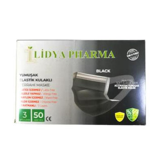 black surgical face mask, Lidya Pharma black surgical mask 50 count Lidya Pharma Surgical Face Mask - Black | 50 Count Surgical Face Mask - Black | 50 Count surgical-face-mask, black-mask, medical-masks, healthcare-products, personal-protection, face-covering, disposable-mask, lidya-pharma, ai-generated, general-public