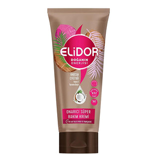 elidor coconut oil super hair care cream, nourishing hair treatment with coconut oil Elidor Coconut Oil Super Hair Care Cream - Nourishing Formula for Healthy Hair | 5.7 fl oz Elidor Coconut Oil Super Hair Care Cream - Nourishing Treatment elidor, coconut-oil, hair-care, super-care-cream, natural-ingredients, moisturizing, peta-approved, recyclable-packaging, ai-generated, healthy-hair