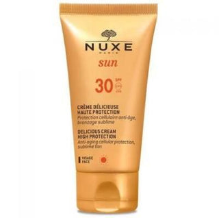 nuxe sun sunscreen face cream spf 30 50ml, bottle of nuxe sun sunscreen face cream with spf 30, nuxe sun sunscreen with floral scent and sun protection Nuxe Sun Sunscreen Face Cream - SPF 30 | 50 ml Nuxe Sun Sunscreen Face Cream SPF 30 - 50 ml nuxe, sunscreen, face-cream, spf-30, sensitive-skin, beach, outdoor, skincare, sun-protection, ai-generated