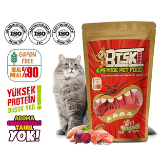 biskimama chicken and salmon cat pasta treats, 30g package of biskimama cat treats, cat enjoying biskimama treats Biskimama Chicken & Salmon Cat Pasta Treats | 30g Biskimama Cat Treats - Chicken & Salmon Pasta 30g cat-treats, biskimama, chicken-salmon, pasta-treats, grain-free, low-fat, pet-owners, ai-generated, healthy-cat-treats, playful-snacks