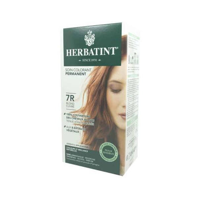 Herbatint 7R Copper Blonde Hair Dye - Natural, Ammonia & Paraben-Free Hair Color for Long-Lasting Gray Coverage