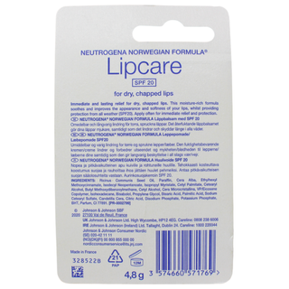 Neutrogena Lip Care Cream SPF 20 - Moisturizing Lip Balm for Dry, Chapped Lips