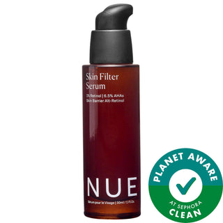 Skin Filter Daily Brightening Phyto-Retinol + AHA Serum by The Nue Co - Hydrating, Anti-Aging, Vegan Skincare Serum Phyto-Retinol Serum for Brightening & Hydration phyto-retinol serum, brightening serum, vegan skincare, gluten-free skincare, cruelty-free beauty, anti-aging serum, hydrating serum, plant-based skincare, skincare serum, facial treatments, face serums, clean beauty, sustainable beauty, natural skincare, radiant skin, smooth skin, hydration, exfoliation, eco-friendly packaging