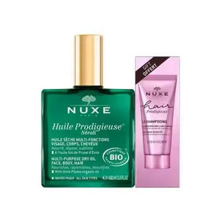 Nuxe Huile Prodigieuse Neroli: Multi-Purpose Dry Oil & Vegan Shampoo Set - Silky Skin, Nourished Hair, Calming Neroli Scent Nuxe Neroli Oil & Shampoo Set – Vegan Skincare, Healthy Hair Nuxe Huile Prodigieuse Neroli, Multi-Purpose Dry Oil, Vegan Skincare, Natural Hair Shampoo, Organic Neroli Oil, Dry Oil for Face Body Hair, Sulfate Free Shampoo, Plant Based Skincare, Neroli Essential Oil Skincare, dry oil, vegan beauty, natural shampoo, organic skincare, neroli oil, multi-purpose oil, sulfate-free, plant-bas