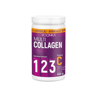 voonka multi collagen powder packaging, voonka multi collagen powder scoop and serving, voonka multi collagen powder ingredients table Voonka Multi Collagen Powder - 450g | Hydrolized Collagen Voonka Multi Collagen Powder - 450g Package voonka, collagen-powder, multi-collagen, fitness-supplement, health-and-wellness, adults, nutrition, vitamin-c, powder-supplement, ai-generated