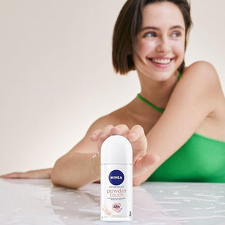 Nivea Women's Roll-on Deodorant Powder Touch - 48-Hour Protection, Sensitive Skin Friendly Nivea Women's Roll-on Deodorant - 48 Hour Protection Nivea Women's Deodorant, Roll-on Deodorant, Powder Touch Deodorant, 48-hour sweat protection, Sensitive skin deodorant, Dermatologically tested deodorant, Alcohol-free deodorant, Fragranced deodorant for women, Women's personal care, Long-lasting freshness, Gentle deodorant, Quick-drying deodorant, Soft underarm feel, Confidence in personal care
