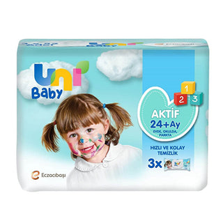 Uni Baby Active Wet Wipes 3 Pack