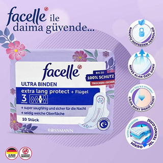 Facelle Pad Ultra Night Protection Winged 10 pcs