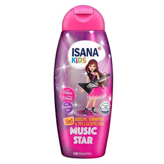 Isana Kids 3-in-1 Shower Gel, Shampoo & Conditioner - Vegan, Dermatologically Tested, 10.14 fl oz Isana Kids 3-in-1 Shower Gel & Shampoo - Vegan & Gentle kids shower gel, children's shampoo, vegan personal care, dermatologically tested, 3-in-1 kids bath product, natural children's personal care, Isana Kids, bath time essentials, gentle children's products, multifunctional personal care