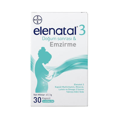 Elenatal Multivitamin Supplement with Lutein and Omega-3 - 30 Capsules for Prenatal Care and Overall Health