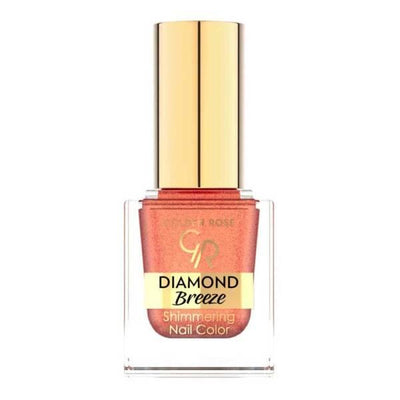 Golden Rose Diamond Breeze Nail Polish: Russet Sparkle Shimmer - Long Lasting, Glitter Finish, Adds Glamour to Your Nail