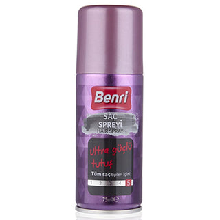 Benri Ultra Strong Hold Hair Spray for All Hair Types - 75ml Benri Ultra Strong Hold Hair Spray - 75ml Hair Spray, Strong Hold Hair Spray, Ultra Hold Hair Spray, Styling Products for Hair, Hair Care Products, Benri, Hair Styling, Hair Products, Cosmetics, Beauty Products, Hair Care, Styling Spray, Hair Styling Products