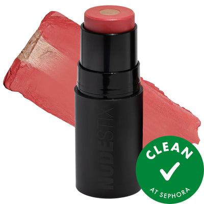 Nudies Natural Blush + Glow Core - Peptide & Ceramide Infused Cream Makeup Stick for Dewy, Healthy-Looking Skin - Gluten