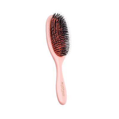 Mason Pearson BN3 Pink Nylon Handy Bristle Hair Brush for Effective Detangling - High-Quality Craftsmanship