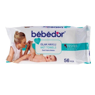 bebedor wet wipes package, close-up of bebedor wet wipes, bebedor wet wipes in use Bebedor Wet Wipes - Powder Fragrance | 56 Count Bebedor Wet Wipes - Powder Fragrance | 56 Count wet-wipes, bebedor, baby-care, hygienic, powder-fragrance, alcohol-free, soft, moisturizing, caregivers, ai-generated