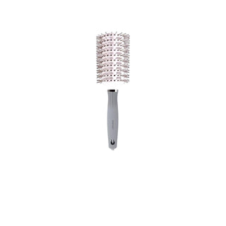 Olivia Garden Expert Blowout Vent Double Bristles Hair Styling Brush for Professional Blow-Drying - 45mm, White & Grey Olivia Garden Expert Blowout Brush - 45mm Vent Design hair styling brush, blowout brush, Olivia Garden, professional hair tools, vent brush for blow drying, hair care, styling tools, beauty essentials, salon quality, blow-drying, double bristles, 45mm vent brush