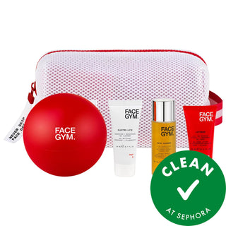 FaceGym Face Gym Starter Kit - Vegan Skincare Set for Glowing Skin, Natural Facial Workout Kit with Cleanser, Toner, Moisturizer & Face Ball FaceGym Starter Kit - Vegan Skincare for Glowing Skin Face Gym Starter Kit, Skincare kit, Vegan skincare, Natural skincare products, Facial workout kit, Skincare routine, Glow-boosting products, Anti-aging skincare, Face care, Natural face products, Vegan face care, Skincare for dryness, Skincare for dullness, Skincare for loss of firmness