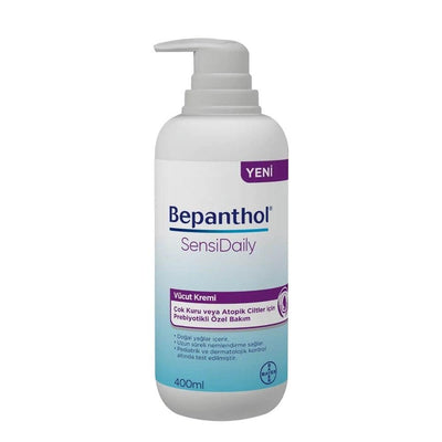 Bepanthol SensiDaily Body Cream 400ml - Hypoallergenic Moisturizer for Dry Skin, Baby Care