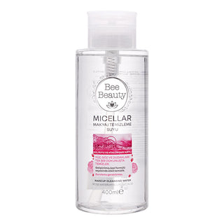Bee Beauty Micellar Water - Rose & Hyaluronic Acid - Gentle Makeup Remover, Hydrating Face Cleanser, 400ml (13.53 fl oz) Bee Beauty Micellar Water - Rose & Hyaluronic Acid Remover micellar water, makeup remover, rose water, hyaluronic acid, skin cleanser, gentle makeup remover, hydrating makeup remover, makeup cleansing water, Bee Beauty micellar water, facial cleanser, face wash, skincare, beauty, makeup removal, sensitive skin, hydration, revitalizing, refreshing, cleanser, toner, daily cleanser, makeup, 