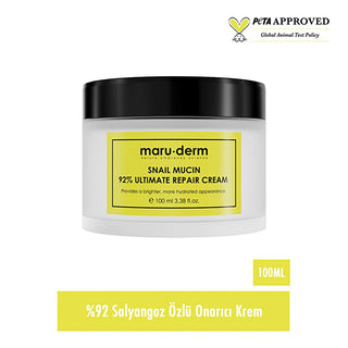 Maruderm Snail Mucin Face Cream - 92% Snail Secretion Filtrate for Deep Skin Repair, Anti-Aging, Hydration & Fine Line Reduction - All Skin Types Maruderm Snail Mucin Cream - Repair, Hydrate, Anti-Aging Snail mucin cream, Snail secretion filtrate cream, Anti-aging cream, Hyaluronic acid cream, Hydrating face cream, Skin repair cream, Fine line reduction cream, Maruderm snail cream, Snail cream for damaged skin, Snail essence cream, Snail cream, Mucin cream, Face cream, Skin care, Anti-aging, Hydration, Fine