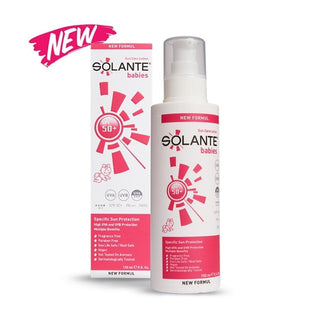 Solante Baby Sunscreen Lotion SPF 50+ - Hypoallergenic, Vegan, Water-Resistant Protection for Sensitive Skin Solante Baby Sunscreen Lotion SPF 50+ - Safe & Effective Protection baby sunscreen lotion, SPF 50+ sunscreen, hypoallergenic sunscreen, vegan sunscreen, paraben-free sunscreen, sensitive skin care, baby skincare, water-resistant sunscreen, moisturizing sunscreen, cruelty-free products, plant-based skincare