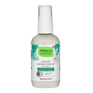 Alterra Natural Hair Serum with Organic Argan Oil & Plant-Based Collagen - Anti-Frizz, Vegan, 3.38 fl oz Alterra Natural Hair Serum - Anti-Frizz & Nourishing Hair serum, Natural hair care, Vegan cosmetics, Anti-frizz hair serum, Organic argan oil hair care, Hair nourishment, Frizz control, Vegan hair care, Certified natural cosmetics, Hair repair, Smooth hair, Beautiful hair, Hair health