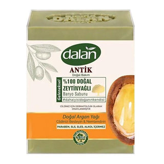 Dalan Natural Soap Bar with Argan Oil & Olive Oil - Gentle, Moisturizing, and Paraben-Free, 4 Bars of 150g Each Dalan Natural Soap Bar - Gentle & Moisturizing natural soap bar, argan oil soap, olive oil soap, paraben-free soap, SLS-free soap, dermatologically approved soap, organic skincare products, gentle cleanser, moisturizing soap, bulk packaging, sensitive skin care, chemical-free soap