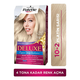 palette-deluxe-hair-color-10-2-platinum-blonde, rich-color-hair-dye-with-micro-oils Palette Deluxe Hair Color 10-2 Platinum Blonde - Long-lasting Rich Color | For Beauty Enthusiasts & Women Palette Deluxe Hair Color - 10-2 Platinum Blonde hair-color, platinum-blonde, permanent-dye, long-lasting-color, beauty-products, hair-care, women, dye-kit, palette, ai-generated