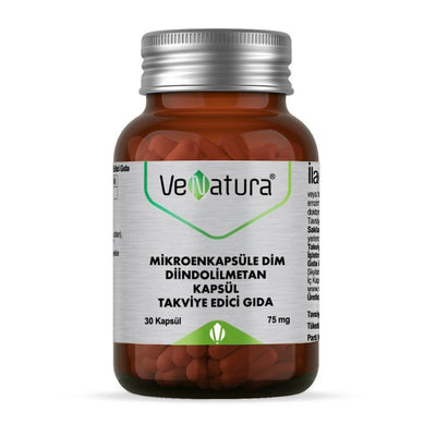 VeNatura Diindolylmethane (DIM) Supplement - 75mg Microencapsulated Capsules for Hormonal Balance & Immune Support