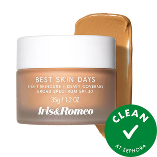 Best Skin Days Whipped Tinted Moisturizer with SPF 30 - Vegan, Cruelty-Free Makeup with Vitamin C & Hyaluronic Acid Best Skin Days Tinted Moisturizer SPF 30 - Vegan & Cruelty-Free tinted moisturizer, SPF 30, vegan skincare, cruelty-free makeup, blue light protection, natural finish, glowy finish, light coverage, serum-strength skincare, collagen support, hydration, eco-friendly, sustainable packaging, Best Skin Days, makeup with skincare benefits, everyday makeup, natural look, dewy finish