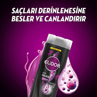 elidor-superblend-dark-hair-shampoo-400ml, elidor-shampoo-bottle-dark-hair Elidor Superblend Shampoo - Dark Hair Shine | 400 ml Elidor Superblend Shampoo for Dark Hair 400 ml elidor, shampoo, dark-hair-care, superblend, hair-shine, moisturizing, hair-care, ai-generated, vitamin-e, chia-seed-oil