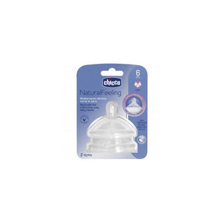 Chicco Natural Feeling Silicone Bottle Nipple Set of 2 6 Months+