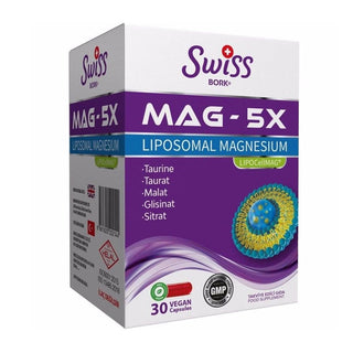Swiss Bork Mag-5X Liposomal Magnesium Capsules - 30 Count | Magnesium Supplement for Enhanced Absorption Swiss Bork Mag-5X Liposomal Magnesium - Best Magnesium Supplement Magnesium Supplement, Liposomal Magnesium, Swiss Bork Mag-5X, Magnesium Capsules, Dietary Supplement, Health Supplements, Wellness Products, Nutritional Supplements