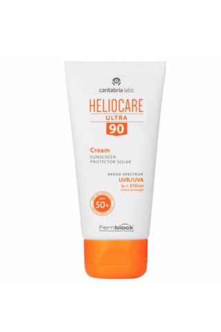 Heliocare Ultra 90 SPF50+ Sunscreen Cream for Sensitive Skin - Antioxidant, Non-Comedogenic, Daily Protection