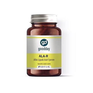 Goodday R-Alpha Lipoic Acid Supplement - 250mg ALA Capsules for Antioxidant Support Goodday ALA-R 30 Capsules - R-Alpha Lipoic Acid Supplement R-Alpha Lipoic Acid supplement, Dietary supplement for antioxidant support, ALA capsules, Health and wellness supplements, Antioxidant dietary supplement, Goodday, Health-conscious individuals, Adults seeking dietary supplements, Antioxidant support, Healthy cellular function, Easy to use supplements, Dietary supplements for overall health
