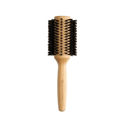 Olivia Garden Bamboo Touch Blowout Boar Hair Brush 40 mm - Eco-Friendly Hair Care Tool for Gentle Detangling and Styling