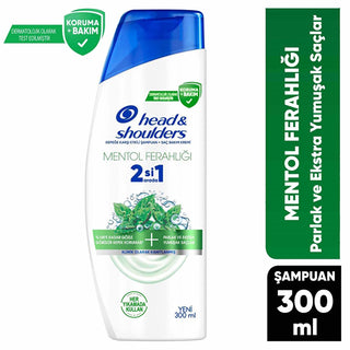 Head & Shoulders Anti-Dandruff Shampoo with Menthol - 2-in-1 Moisturizing Shampoo and Conditioner, Dermatologically Tested Head & Shoulders Anti-Dandruff Shampoo with Menthol - Moisturizing & Dermatologically Tested Anti-Dandruff Shampoo, Head & Shoulders Mentol Ferahlığı, 2-in-1 Shampoo and Conditioner, Dermatologically tested shampoo, Moisturizing shampoo for dandruff, Anti-Dandruff Hair Care, Scalp Care, Hair Moisturizing, Dandruff Solution, Hair Care Products, Shampoo and Conditioner, Menthol Shampoo