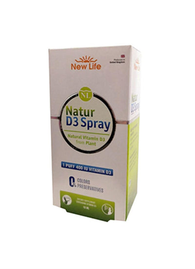 New Life Natur D3 Spray: 400 IU Vegan Vitamin D3 for Immune Support & Bone Health - Liquid Vitamin D Supplement, Algae D