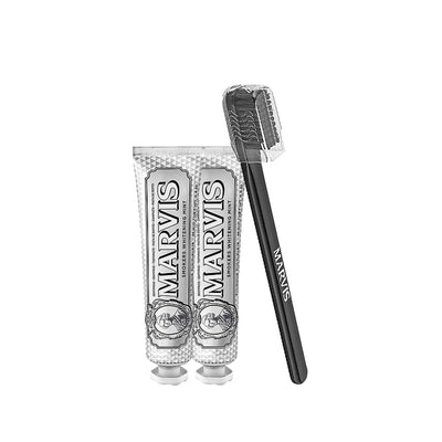 Marvis Whitening Mint Toothpaste - 2 Pack w/ Toothbrush: Achieve a Brighter, More Confident Smile with Superior Teeth Wh