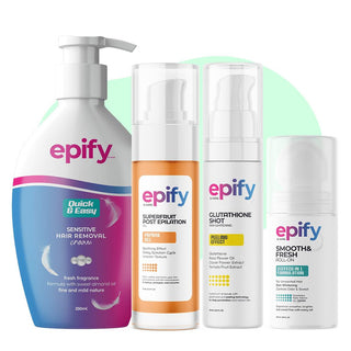 Epify Ultra Personal Care Set, Hair Removal Cream, Papaya Gel, Glutathione Sh...