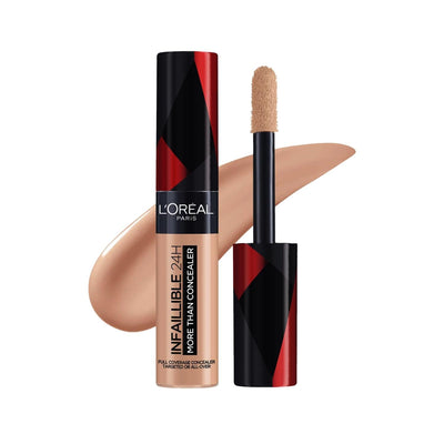 Loreal Paris Infaillible 24H Makeup Concealer for Full Face Coverage - Long Lasting, 330 Pecan Shade