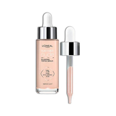 L'Oréal Paris L'OrŽal Paris True Match Nude Hyaluronic Acid Foundation Serum - Hydrating, Non-Comedogenic Makeup for Sen