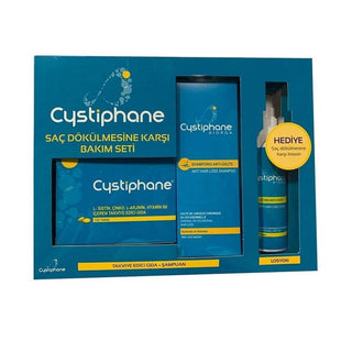 cystiphane hair loss care set, cystiphane dietary supplement tablets, cystiphane anti-hair loss shampoo, cystiphane anti-hair loss treatment lotion Cystiphane Hair Loss Care Set - Complete Treatment Package Cystiphane Hair Loss Care Set cystiphane, hair-loss, hair-care, adult-health, shampoo, hair-treatment, vitamins, hair-supplements, anti-hair-loss, ai-generated