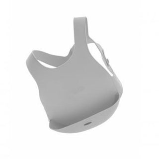 oi oi silicone baby bib gray front view, oi oi silicone baby bib gray back view, oi oi silicone baby bib gray pocket detail OiOi Silicone Baby Bib - Gray | Adjustable Fit OiOi Silicone Baby Bib - Gray | Adjustable Fit oi-oi, silicone-bib, baby-feeding, adjustable-bib, parenting, eco-friendly, mess-free, fine-motor-skills, easy-clean, ai-generated