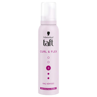 Taft Curl & Flex Hair Mousse - Enhances Curl Definition & Volume, 5.07 fl oz Taft Curl & Flex Hair Mousse - 5.07 fl oz curl enhancing mousse, hair styling products, curl defining products, wavy hair care, styling mousse for curly hair, curly hair products, wavy hair styling, hair mousse, hair care, styling products, Taft hair products, curl definition, volume enhancement, moderate hold, 5.07 fl oz, hair styling mousse